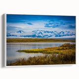 Vintage poster art of Colorado Springs with vibrant colors on a framed canvas, ideal for living room decor.