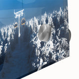 Large abstract wall art depicting the Telluride, Colorado landscape in muted earth tones on acrylic glass.