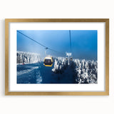 Extra large abstract art print of Telluride, Colorado, featuring textured earth tones on a gold-framed canvas.