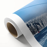 Art deco poster of Telluride, Colorado, featuring pastel shades on rolled canvas, ideal for nursery wall art.