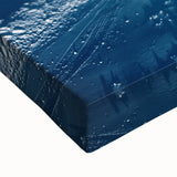 Black and white landscape art painting of Telluride, Colorado on stretched canvas, suited for bedroom wall decor.