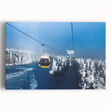 Black and white large art print of Telluride, Colorado on stretched canvas, suitable for kitchen wall art.