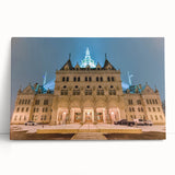 Black and white stretched canvas of Connecticut scenery, ideal for kitchen wall art or bedroom ambiance.