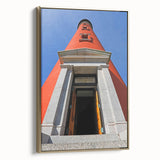 Framed canvas featuring a vintage-style Daytona landscape in muted gold and black tones, ideal for bedroom wall art.