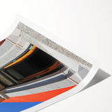 Extra large wall art featuring line art flowers in muted earth tones on a rolled canvas.