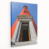 Daytona beach scene on large stretched canvas with vivid blue and sandy tones, suited for kitchen wall art.