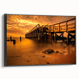 Black and white landscape art of Delaware scenery on framed canvas, ideal for bedroom wall decor.