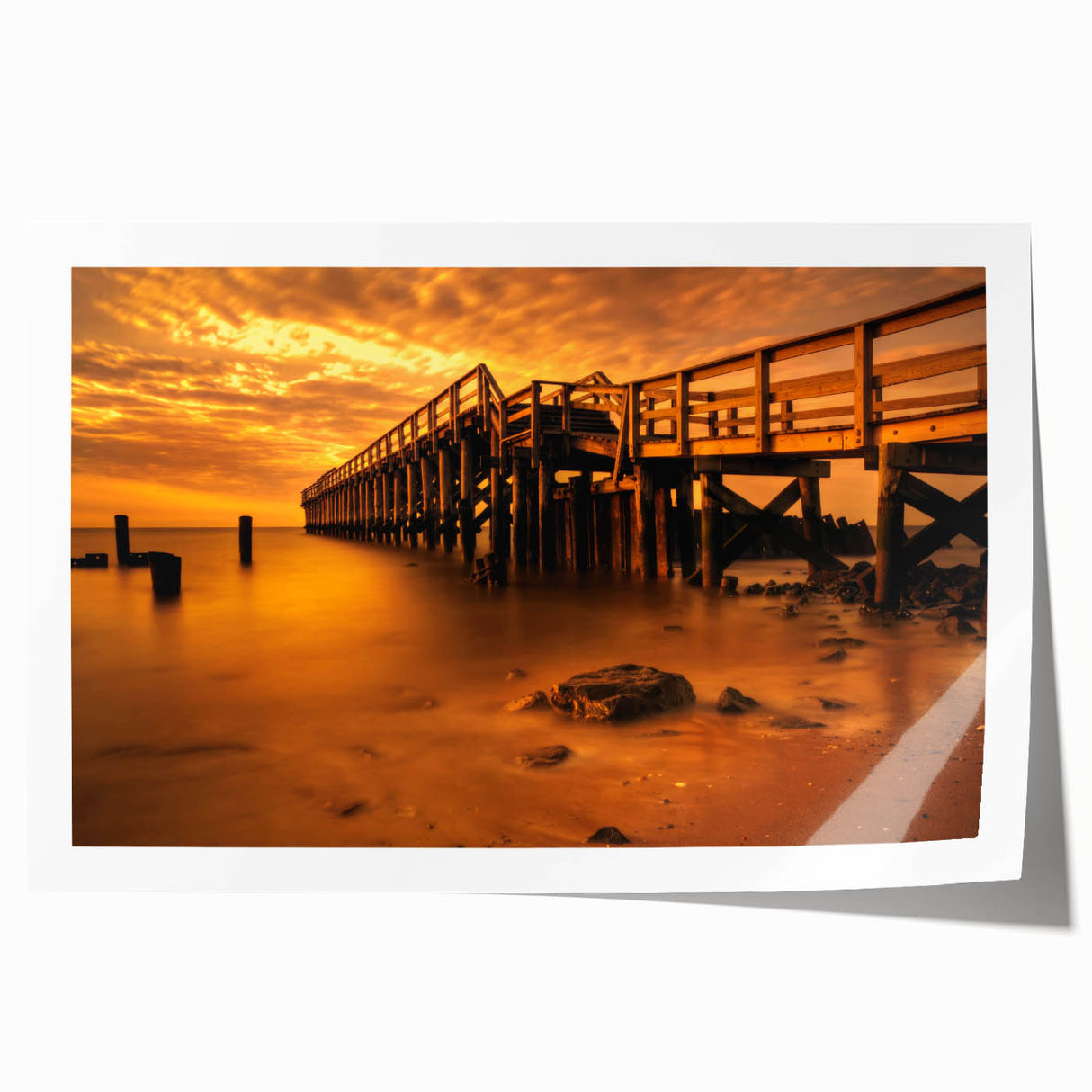 Extra large rolled print of Delaware scenery featuring vibrant floral designs, ideal for art wall dining room.
