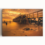 Black and white photograph of Delaware scenery on large stretched canvas, suitable for kitchen wall art.