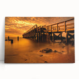Black and white stretched canvas featuring a panoramic view of Delaware scenery, ideal for kitchen wall art.
