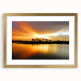Extra large wall art depicting abstract Everglades scenery in textured greens and blues on a framed canvas.