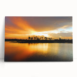Black and white photograph of Everglades scenery on a large stretched canvas, ideal for kitchen wall art or bedroom ambiance.