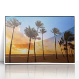 Art deco poster of Fort Lauderdale scenery in muted pastel colors on a framed acrylic, suitable for modern nursery decor.