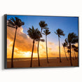 Black and white framed canvas of Fort Lauderdale landscape, ideal for bedroom wall art.
