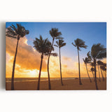 Black and white photograph of Fort Lauderdale skyline on stretched canvas, suitable as large kitchen wall art.