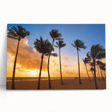 Black and white photograph of Fort Lauderdale skyline on stretched canvas, ideal for kitchen wall art.