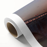 Art deco poster of the Florida Keys in vibrant ocean blues and greens, ideal for nursery wall art, rolled canvas format.