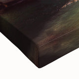 Black and white landscape art painting of the Florida Keys on stretched canvas, suitable for bedroom decor.