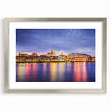 Textured art print of an abstract Savannah landscape in muted earth tones, framed in silver, ideal for bedroom art.