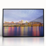 Large abstract wall art of Savannah, Georgia in muted earth tones on a framed acrylic print.