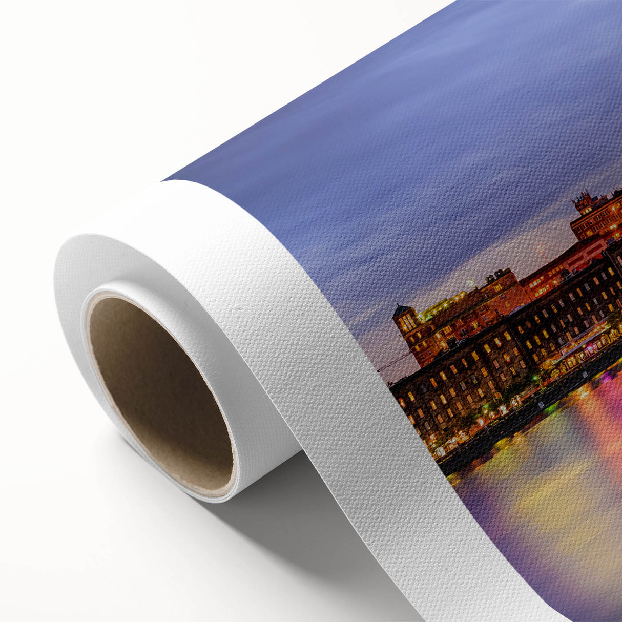 Art deco style poster of Savannah, Georgia, with pastel color tones on a rolled canvas, ideal for nursery wall art.