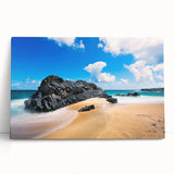 Black and white photograph of Kauai landscape on stretched canvas, ideal for kitchen wall art or bedroom ambiance.