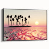 Black and white framed canvas of a vintage Maui landscape, ideal for bedroom wall decor.