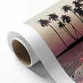 Art deco poster of Maui scenery in pastel shades on rolled canvas, ideal for nursery wall art.