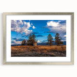 Textured abstract art print of Idaho scenery in muted earth tones on a framed canvas, ideal for bedroom art.