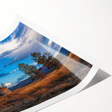 Extra large wall art featuring line art flowers in black and white, printed on rolled canvas.