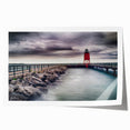 Extra large rolled print of Lake Michigan with soft blue and gray tones, ideal for art wall dining room.