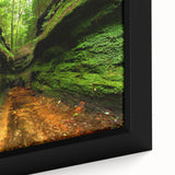 Black wall art featuring a textured Indiana landscape in colorful art style, framed canvas, ideal for living room decor.