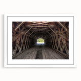 Abstract art print of Iowa scenery in muted earth tones on a framed white mat, ideal for dining room decor.