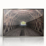 Mid-century modernist art of Iowa landscape in muted earth tones on a framed acrylic, ideal for nursery wall decor.