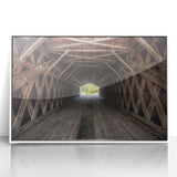 Art deco poster of Iowa scenery in muted earth tones on a white framed acrylic, suitable for modern nursery wall decor.