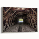 Framed canvas of a vintage Iowa landscape painting with colorful art on a black background, ideal for living room decor.