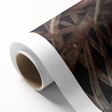 Art deco poster of Iowa scenery on rolled canvas, featuring muted green and tan colors, ideal for nursery wall art.