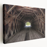 Landscape painting of Iowa scenery on stretched canvas, featuring muted green and blue tones, ideal for kitchen wall art.