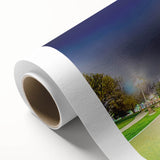 Art deco poster of Kansas scenery in pastel shades on rolled canvas, ideal for nursery wall art.