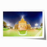 Rolled canvas print of a Kansas scenery with vibrant floral elements, suitable for art wall dining room.