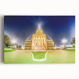 Black and white photograph of Kansas scenery on large stretched canvas, ideal for kitchen wall art.