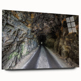 Large abstract depiction of Kentucky scenery in muted earth tones on acrylic glass, ideal for bedroom or dining room art.