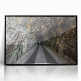 Large abstract wall art depicting a vibrant Kentucky scenery on a black framed acrylic print.