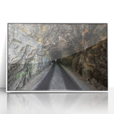 Art Deco style poster of Kentucky scenery in muted blue tones, framed acrylic, ideal for nursery wall art.