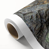 Art Deco style poster of Kentucky scenery on rolled canvas, featuring muted green and blue tones.