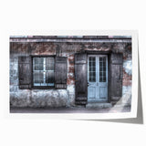 Rolled canvas print of New Orleans scenery with vibrant floral designs, ideal for art wall dining room.