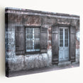 New Orleans street scene in muted watercolor hues on stretched canvas, suitable for kitchen wall art.
