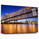 Large abstract wall art depicting Louisiana scenery in muted earth tones on acrylic glass.