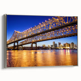 Landscape art painting of a Louisiana scene in colorful hues on a framed canvas, ideal for living room decor.