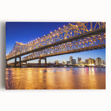Black and white stretched canvas of Louisiana scenery, suited for kitchen wall art.